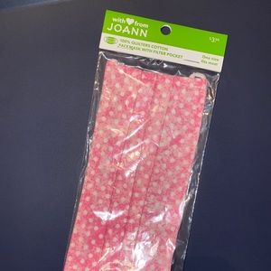 NWT Pink Mask W/ White Polka Dots